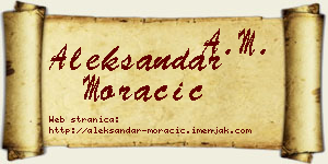 Aleksandar Moračić vizit kartica